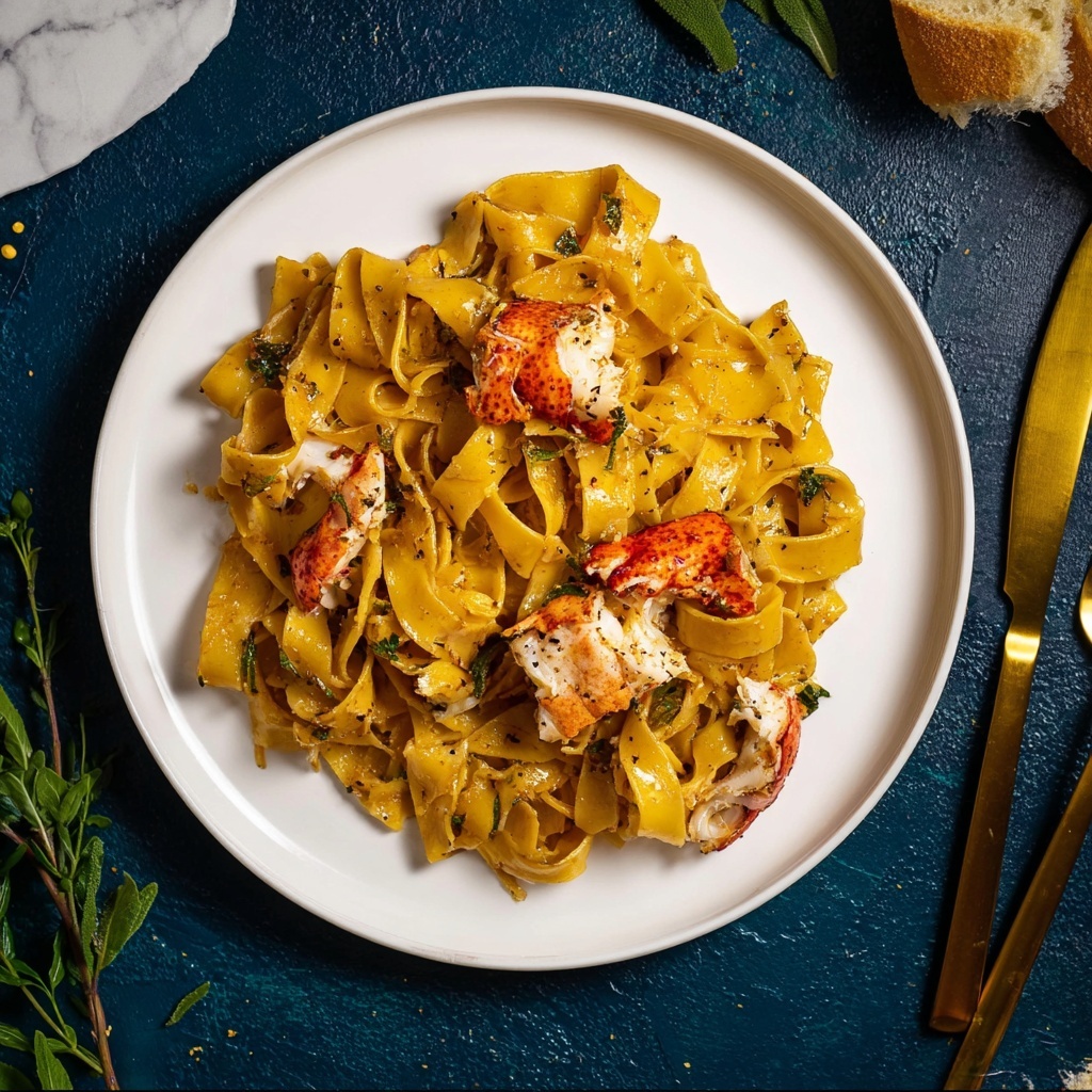 Creamy Tuscan Lobster Pasta Recipe - Recipe Image