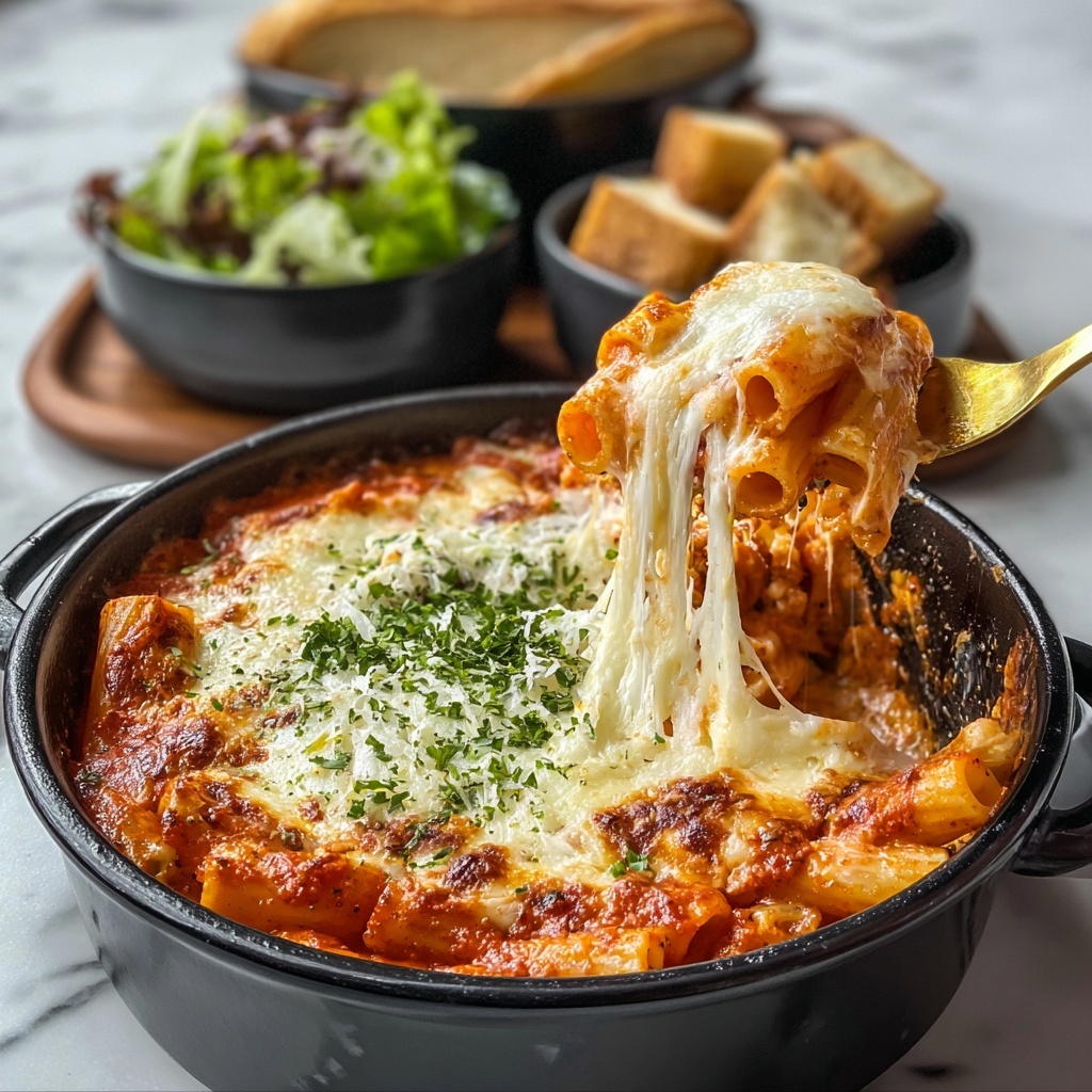 Cheesy Baked Rigatoni Recipe - Recipe Image