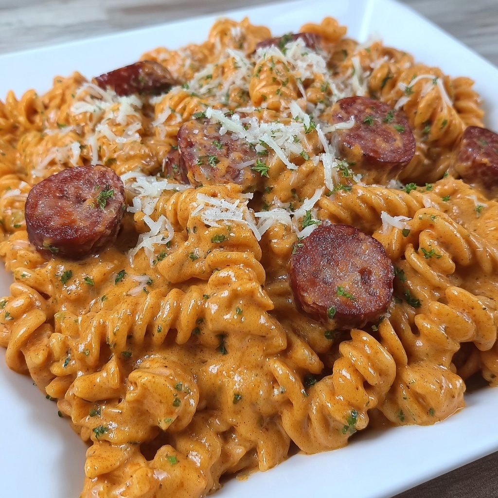 Creamy Smoked Sausage Pasta Recipe - Recipe Image