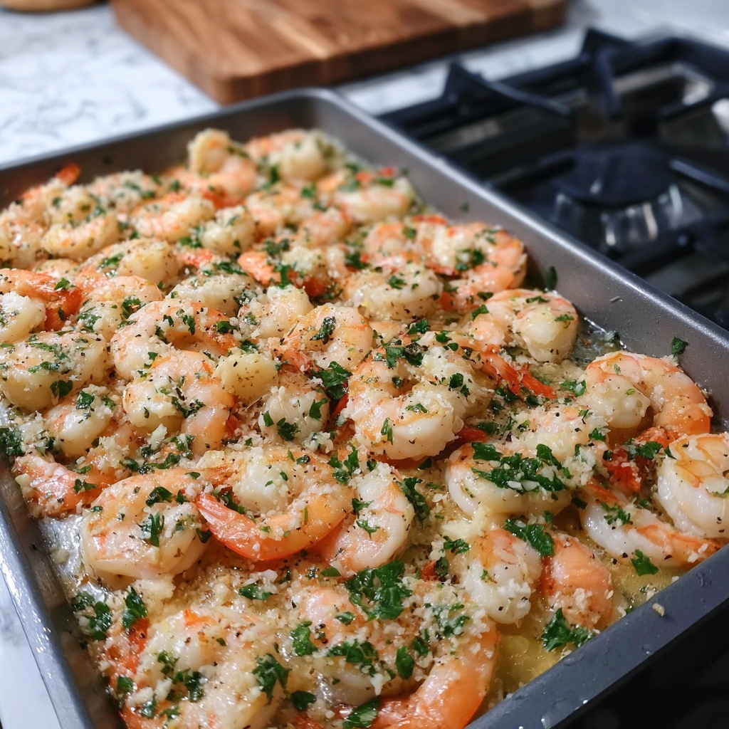 Garlic Parmesan Baked Shrimp Recipe - Recipe Image