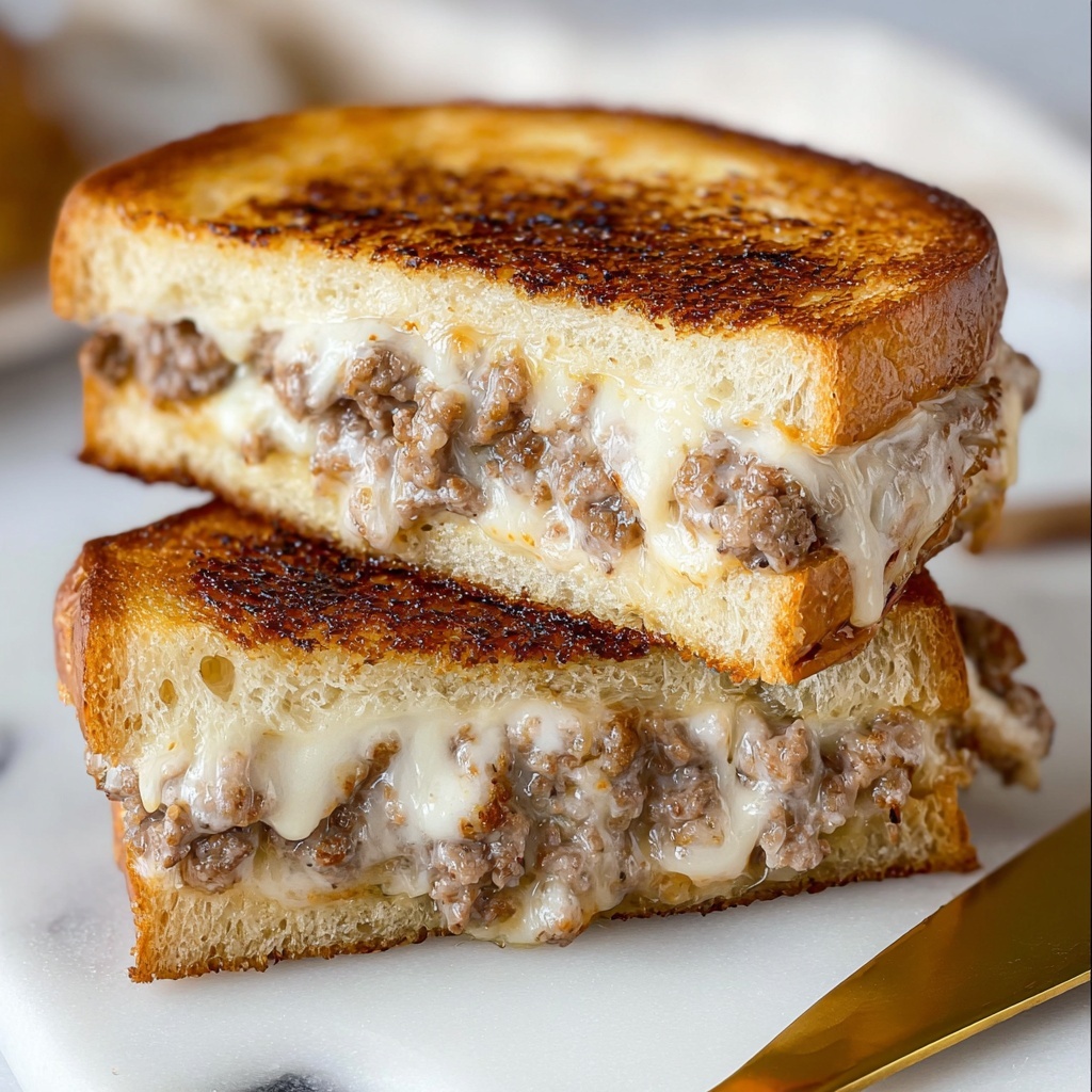 Steak and Mushroom Grilled Cheese Sandwich Recipe - Recipe Image
