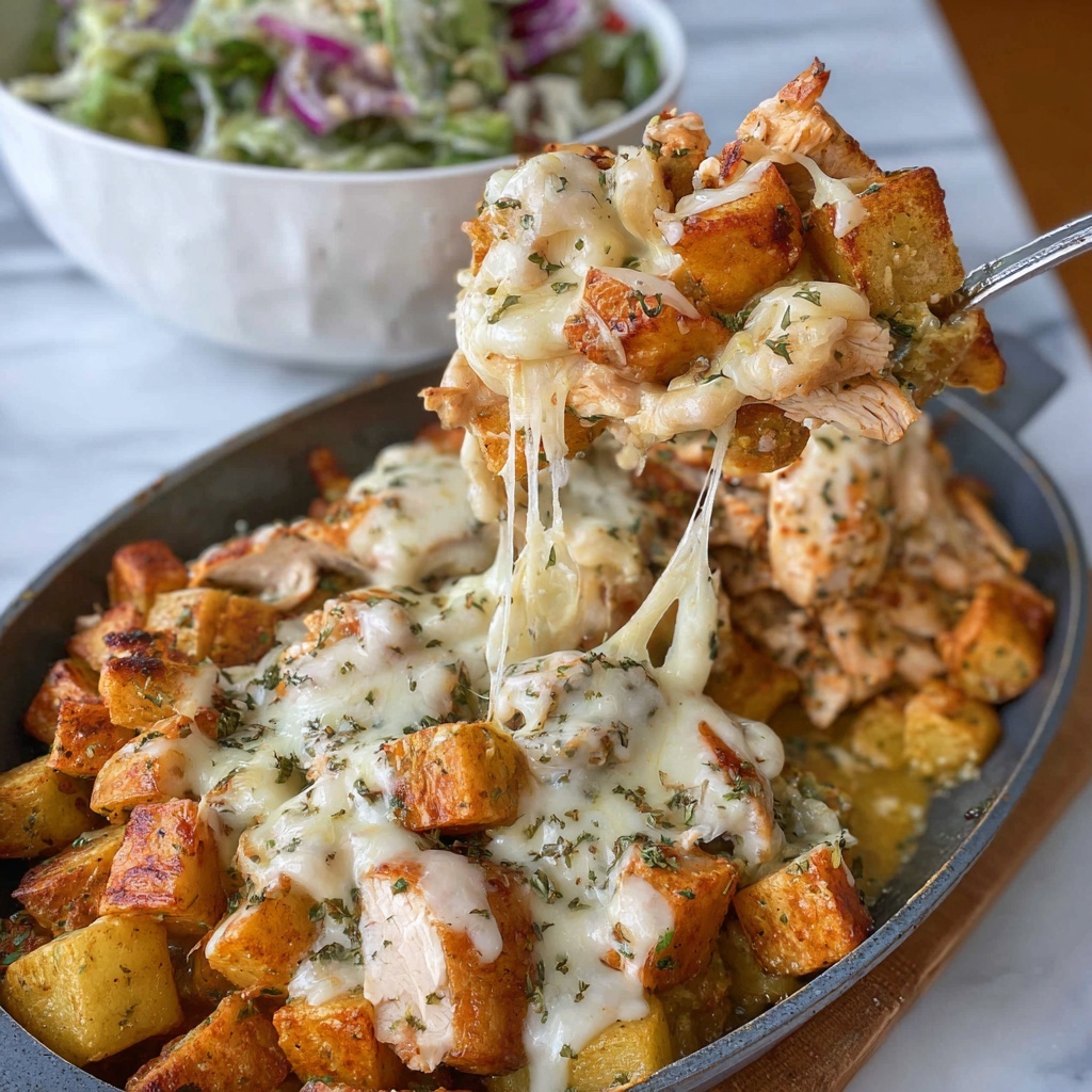 Garlic Parmesan Chicken and Potatoes Recipe - Recipe Image