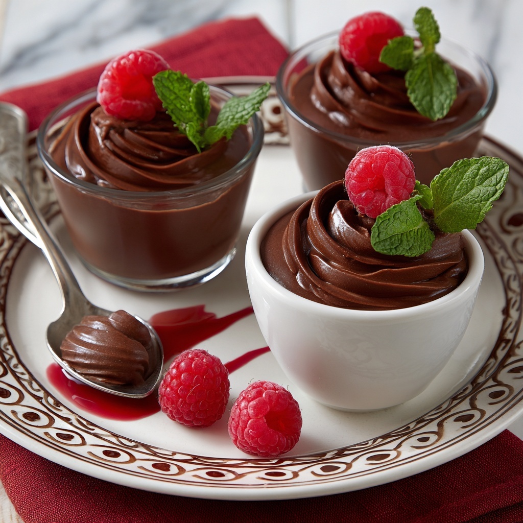 Chocolate Mousse with Raspberry Coulis Recipe - Recipe Image
