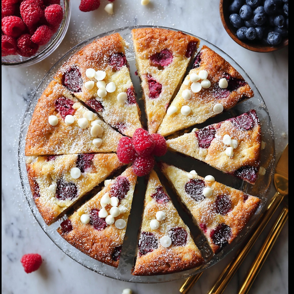 White Chocolate Chip Raspberry Cake Recipe - Recipe Image