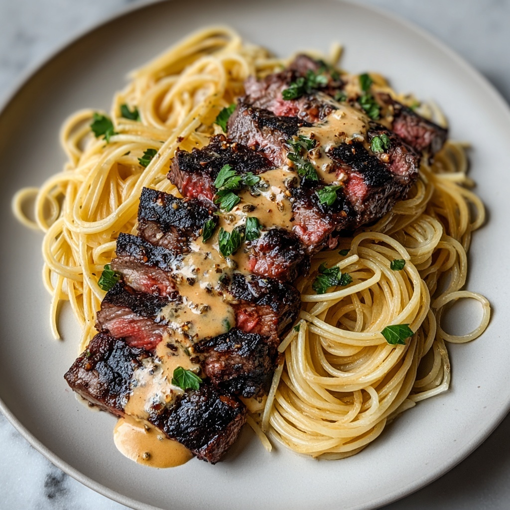 Garlic Butter Steak Lightning Noodles Recipe - Recipe Image