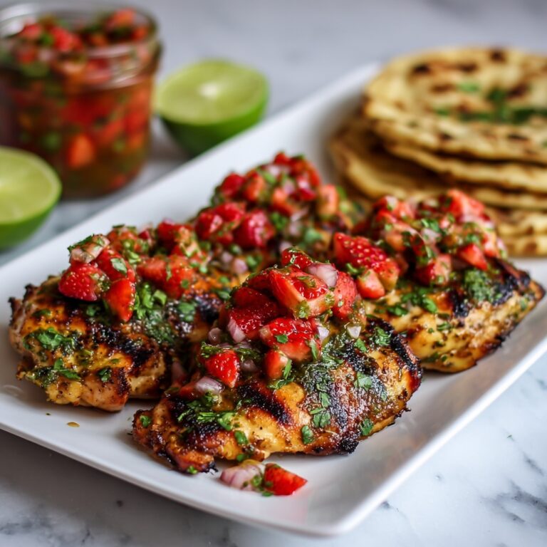 Cilantro Lime Grilled Chicken with Strawberry-Jalapeño Salsa Recipe