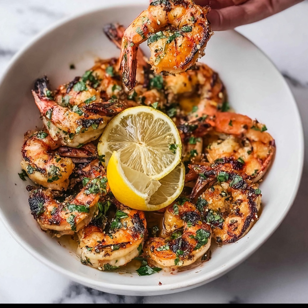 BBQ Grilled Prawns with Garlic, Lemon & Chilli Recipe - Recipe Image