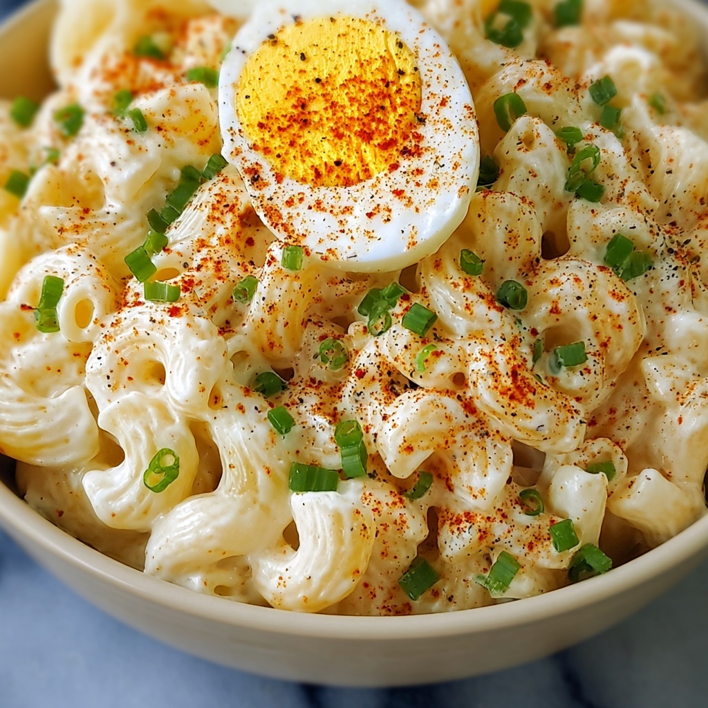 Deviled Egg Macaroni Salad Recipe - Recipe Image