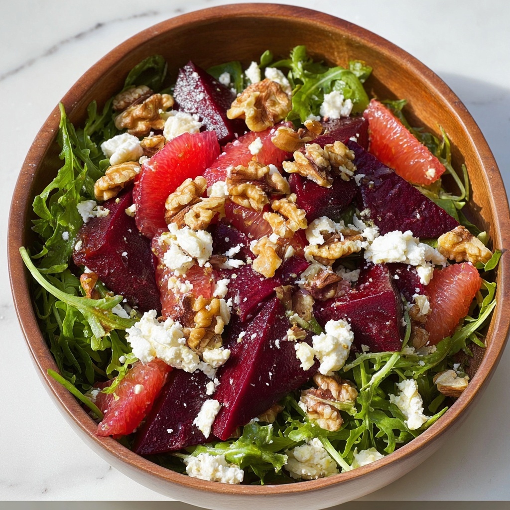Arugula Beet Salad with Candied Walnuts and Citrus Recipe - Recipe Image