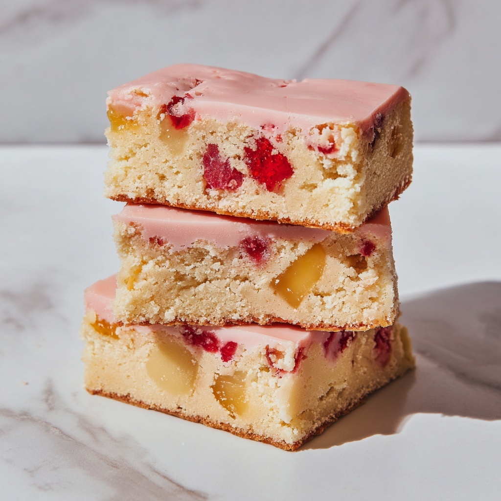 Strawberry Lemon Blondies Recipe - Recipe Image