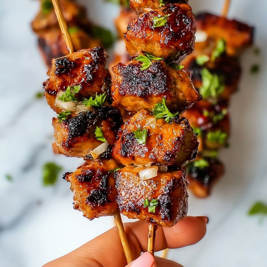 Air Fryer Garlic Parmesan Chicken Skewers Recipe - Recipe Image