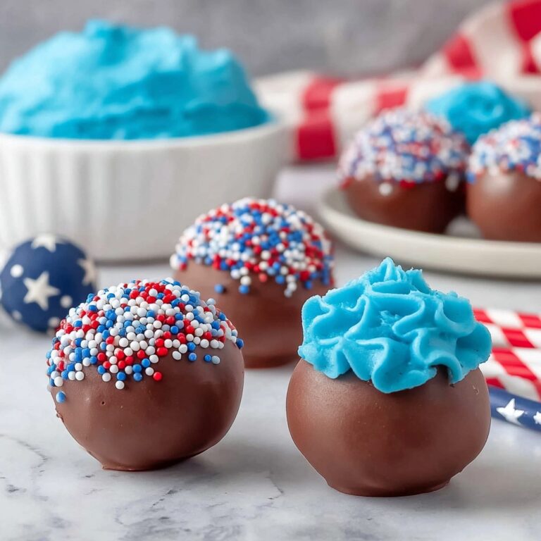 Patriotic Chocolate Cake Balls Recipe