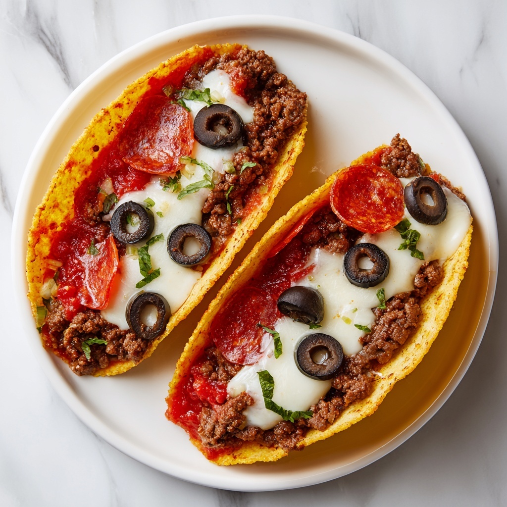 Meat Lovers Pizza Tacos Recipe - Recipe Image
