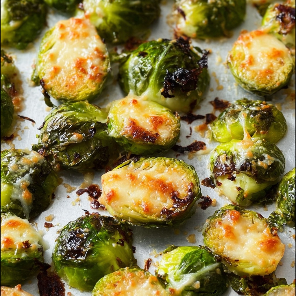 Garlic Parmesan Roasted Brussels Sprouts Recipe - Recipe Image