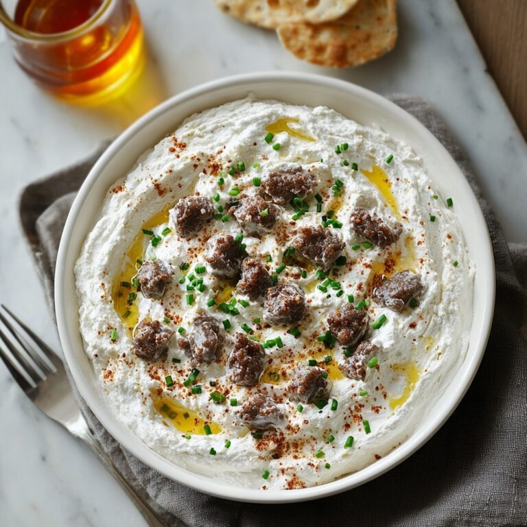 Roasted Garlic and Creamy Beef Dip with Hot Honey Recipe