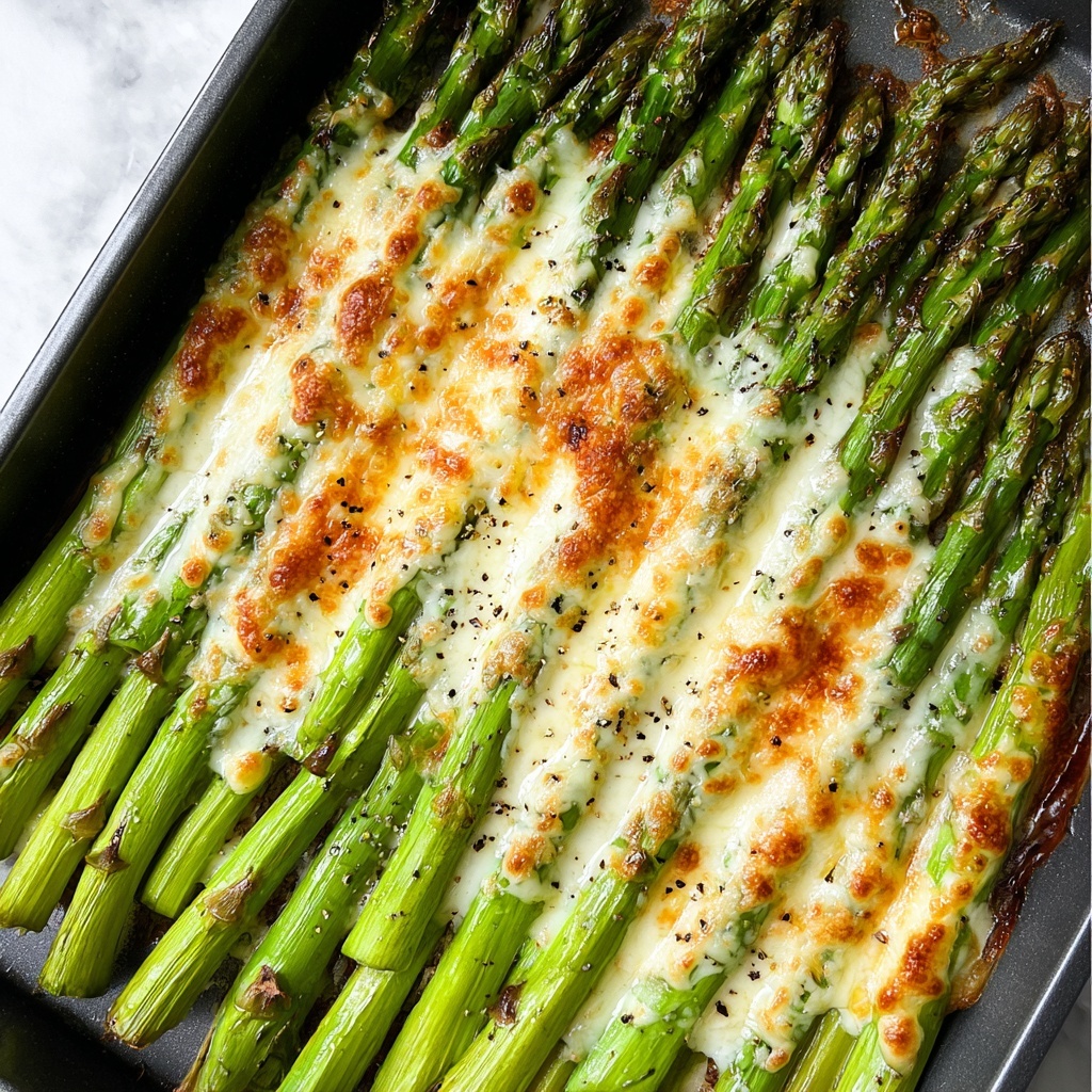 Cheesy Garlic Roasted Asparagus Recipe - Recipe Image