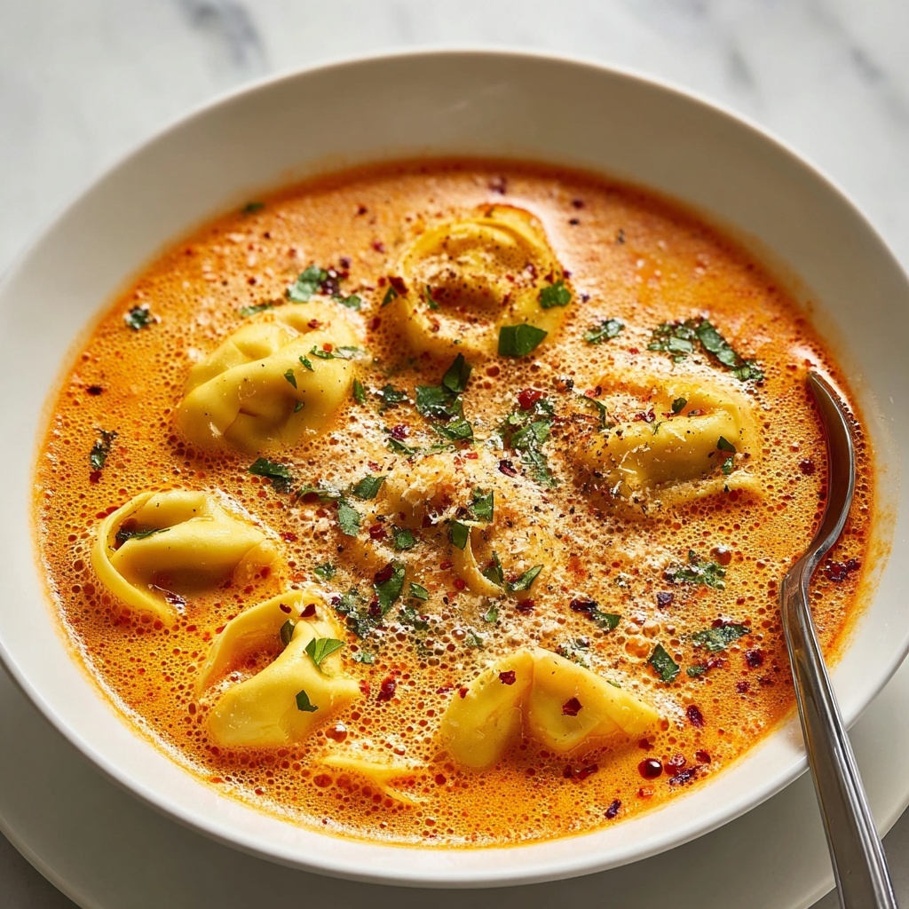 Velvety Tomato Tortellini Soup to Savor - Recipe Image