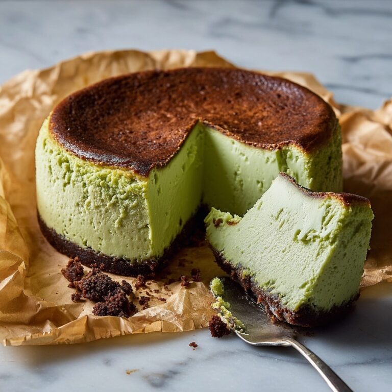 Burnt Matcha Cheesecake Recipe