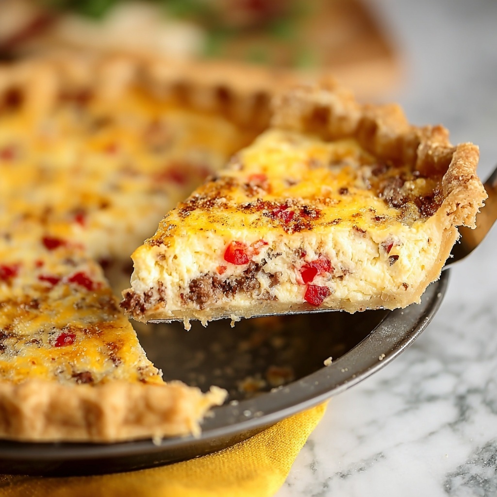 Bacon and Pimento Cheese Quiche Recipe - Recipe Image