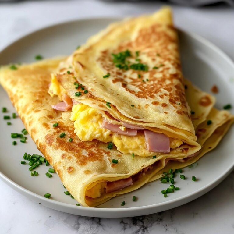 Egg, Ham, and Cheese Crepes for Breakfast Bliss Recipe