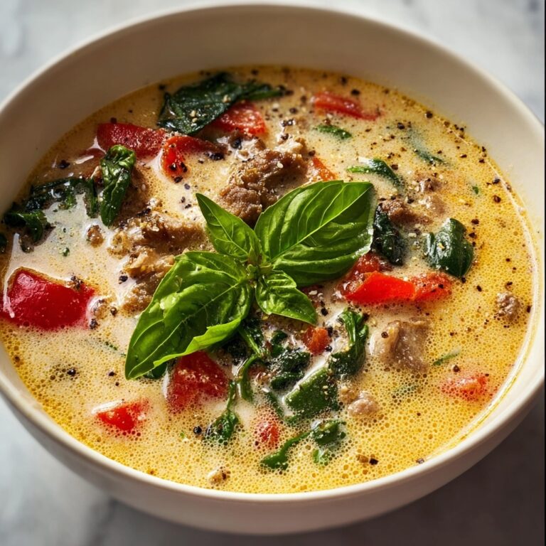 Parmesan Beef Sausage Ditalini Soup Recipe