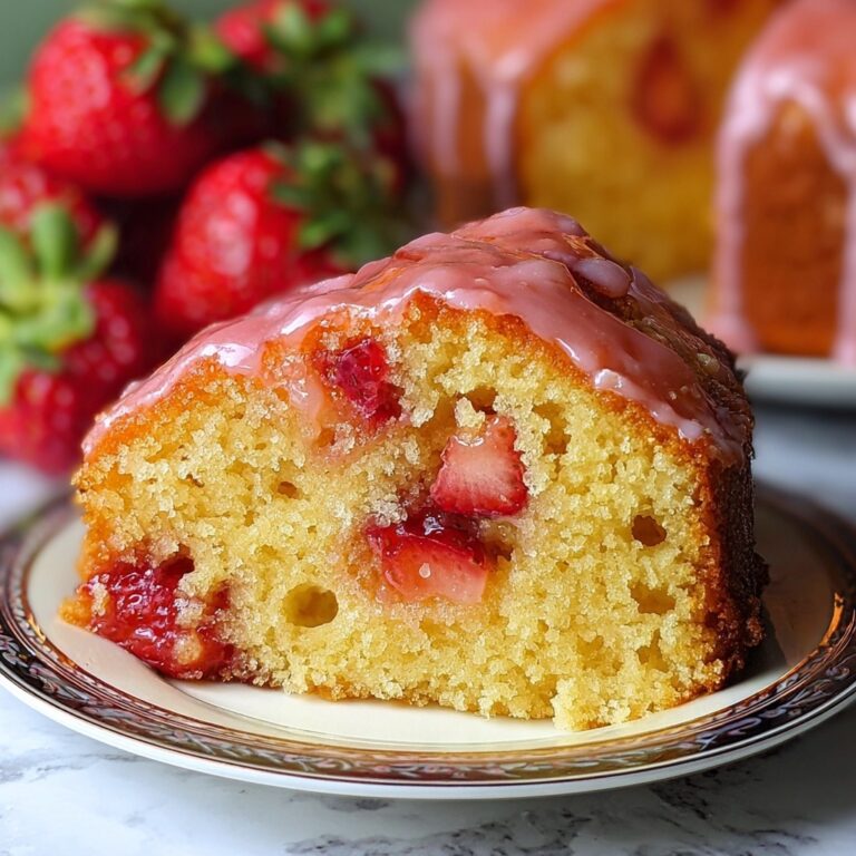 Strawberry Pound Cake with Strawberry Glaze Recipe