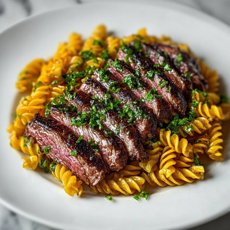 Sticky Honey Garlic Steak and Rotini Recipe