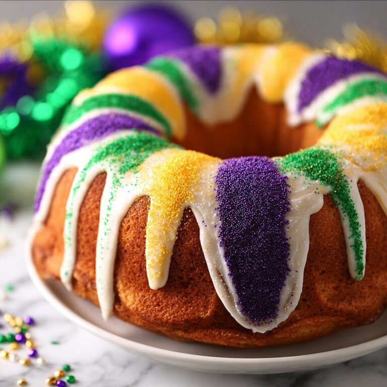 Shortcut Mardi Gras King Cake Recipe