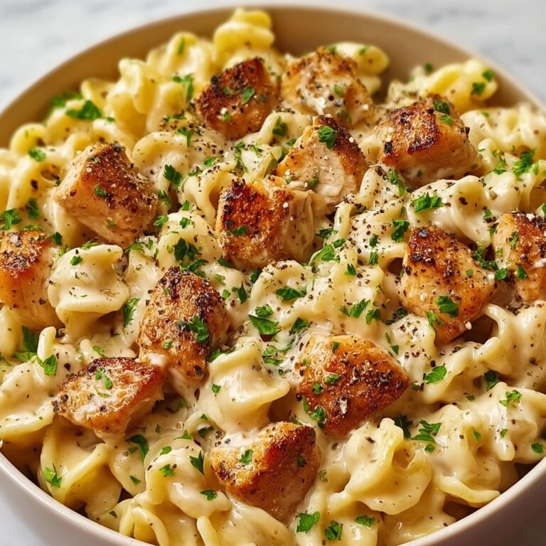 One-Pan Creamy Garlic Butter Chicken with Egg Noodles Recipe