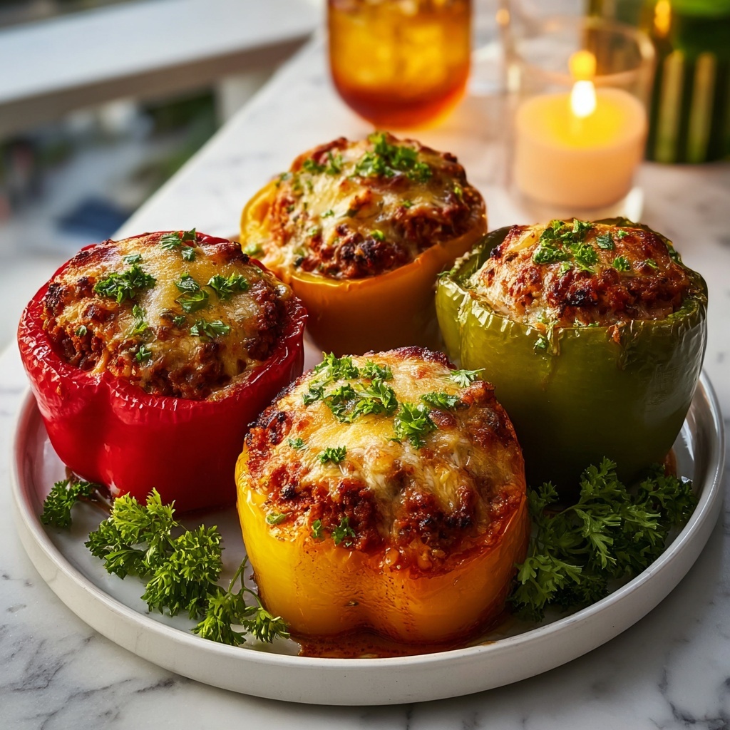 Easy Baked Stuffed Peppers Recipe - Recipe Image