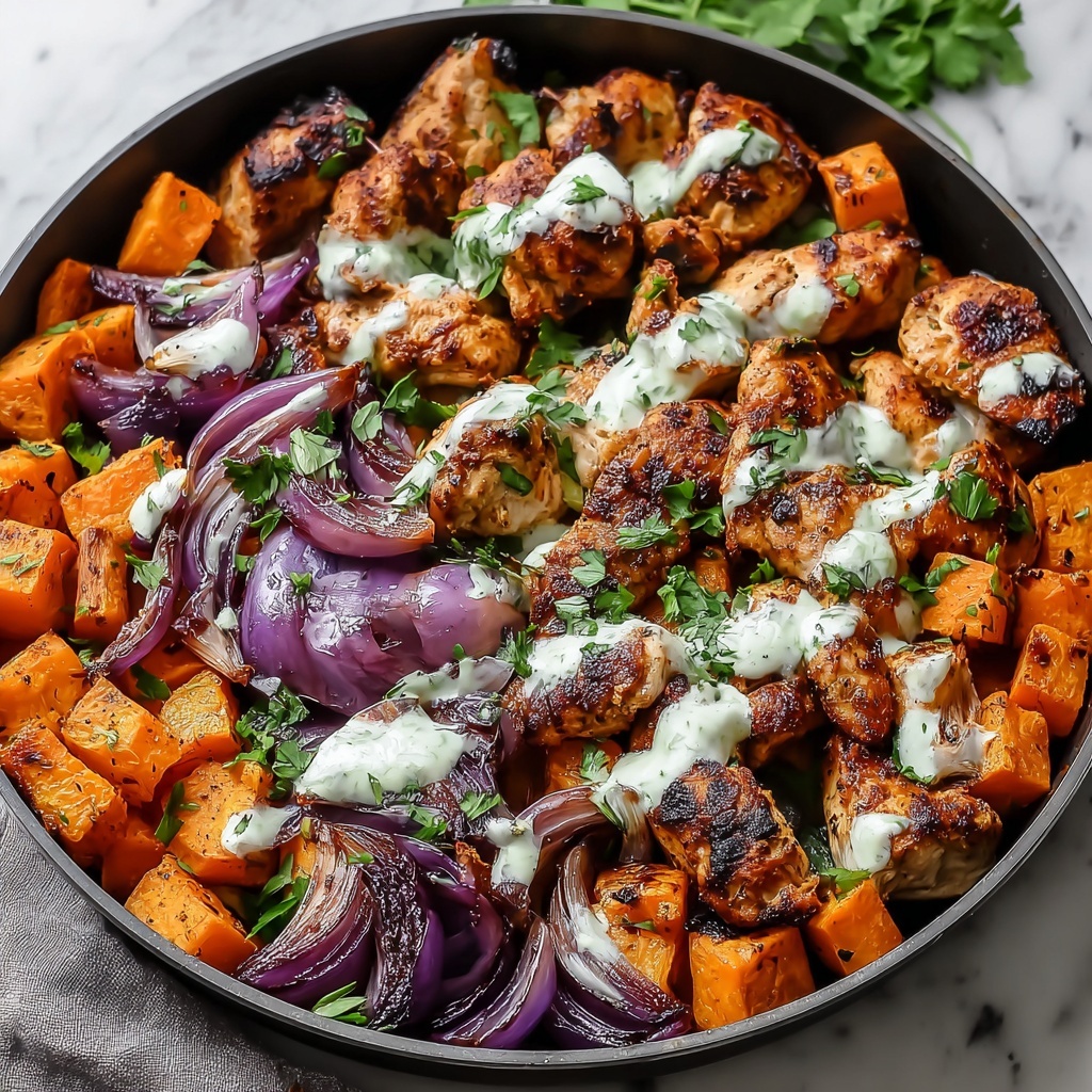 BBQ Chicken Sweet Potato Skillet – Your Easy One-Pan Dinner Delight Recipe - Recipe Image