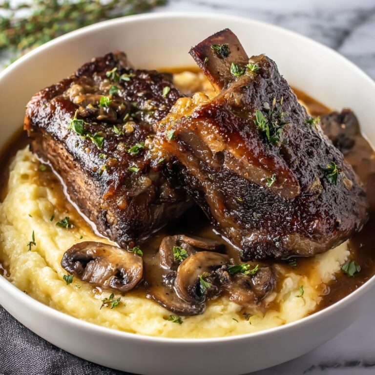 Creamy Mushroom Herb–Braised Beef Short Ribs for Cozy Nights Recipe