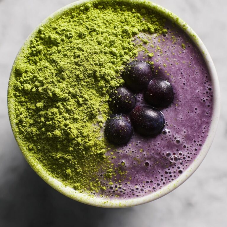 Wild Blueberry Vanilla Matcha Smoothie Recipe