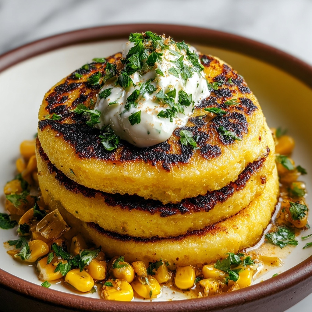 Venezuelan Sweet Corn Cachapas with Cheesy Goodness Inside Recipe - Recipe Image