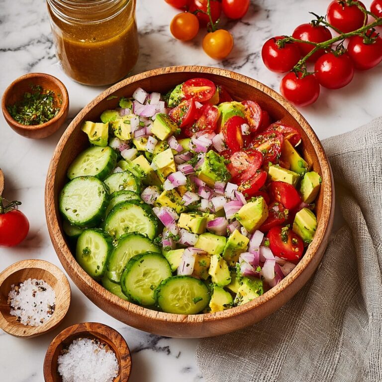 Cucumber Tomato Avocado Salad Recipe