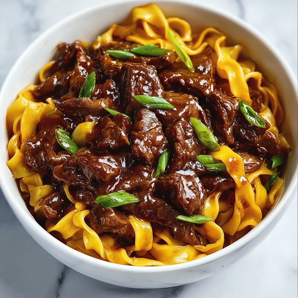 Slow Cooker Korean Beef Noodles Recipe - Recipe Image