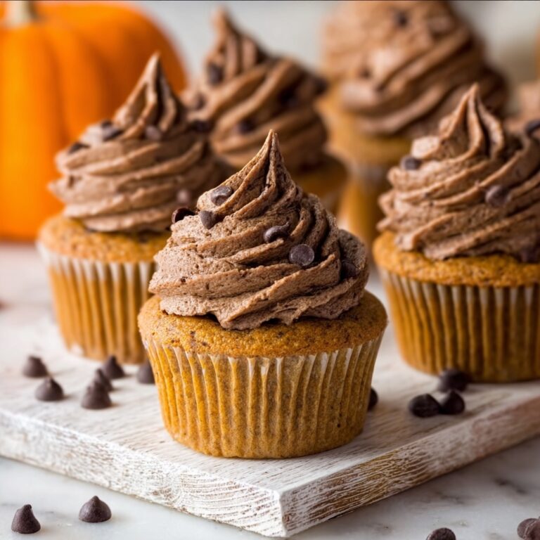 Pumpkin Chocolate Chip Cupcakes with Cinnamon Buttercream Recipe