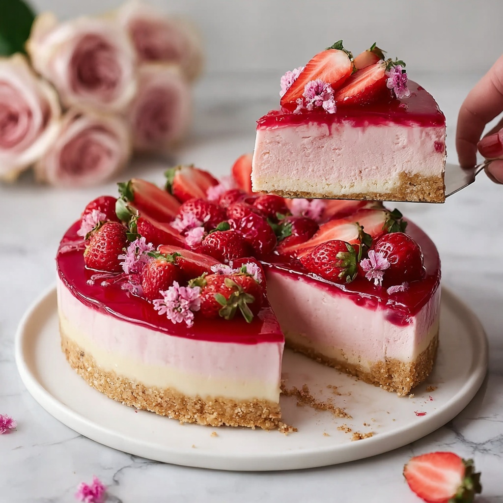 Vibrant Vegan Strawberry Cheesecake Delight Recipe - Recipe Image