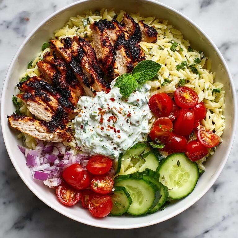 Greek Chicken Orzo Power Bowls Recipe