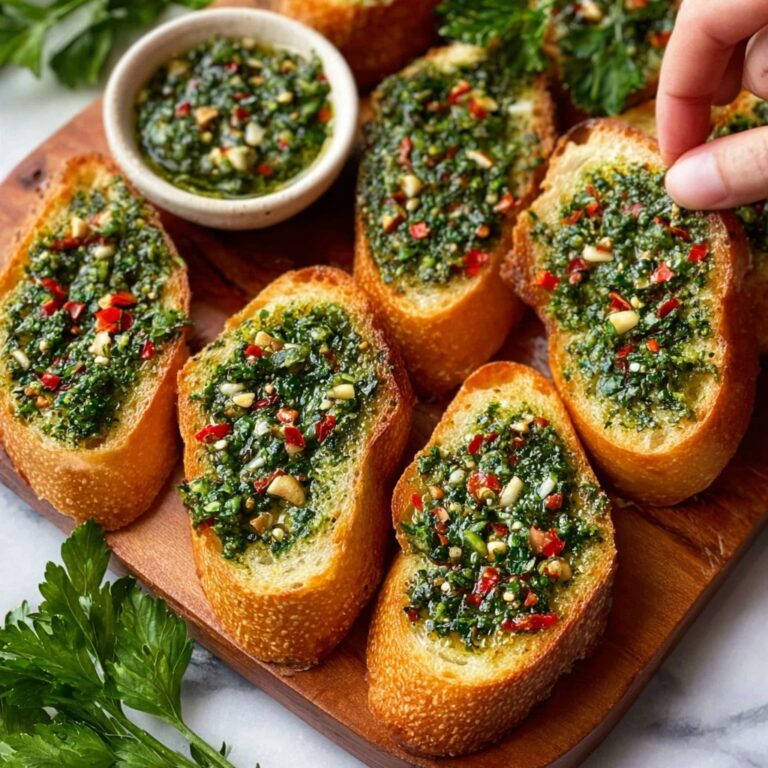 Cheesy Chimichurri Garlic Bread Recipe