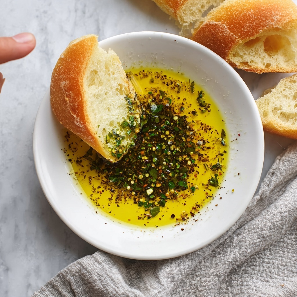 Olive Oil Dip with Warm Bread Recipe - Recipe Image
