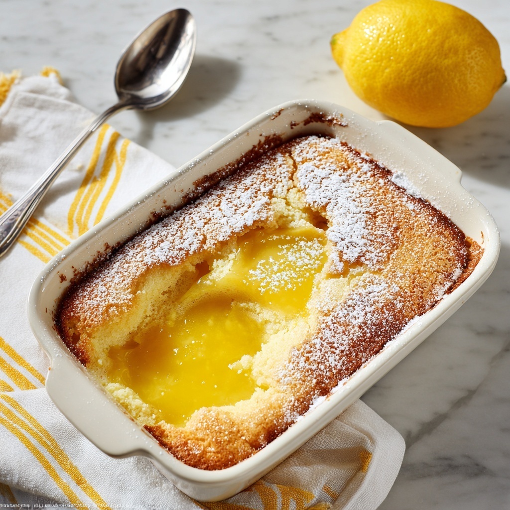 Magic Lemon Cobbler Recipe - Recipe Image