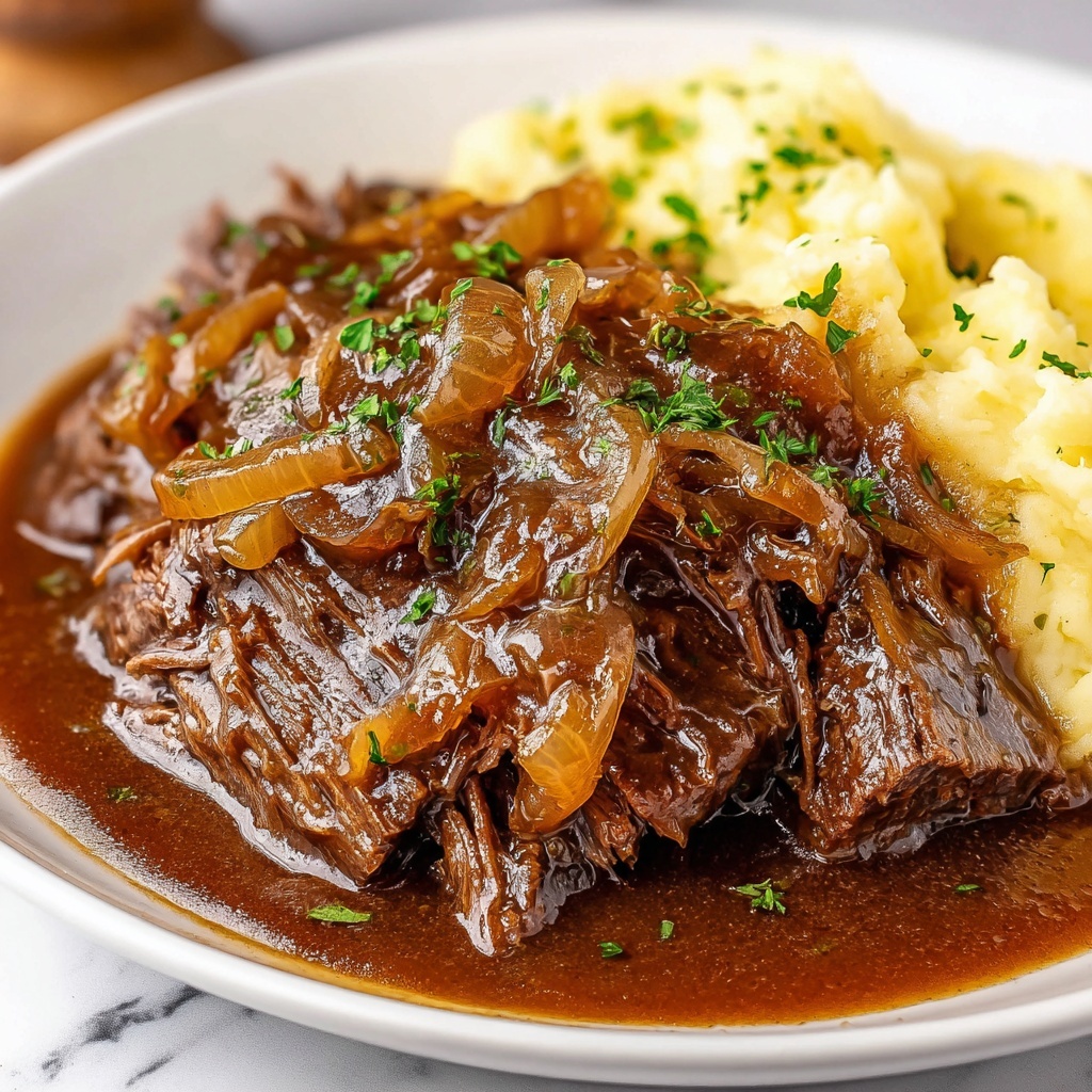 Slow Cooker French Onion Pot Roast Recipe - Recipe Image