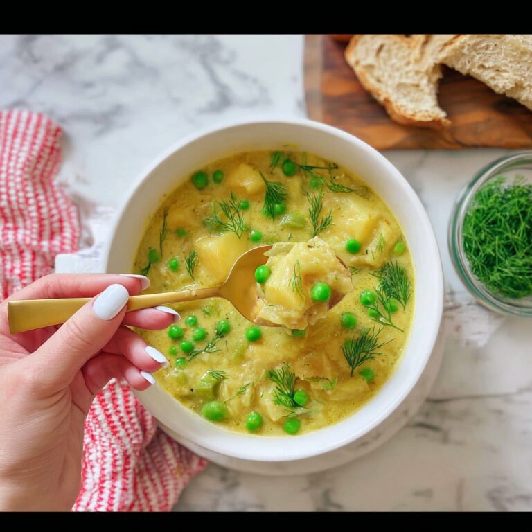 Creamy Potato and Pea Soup Recipe
