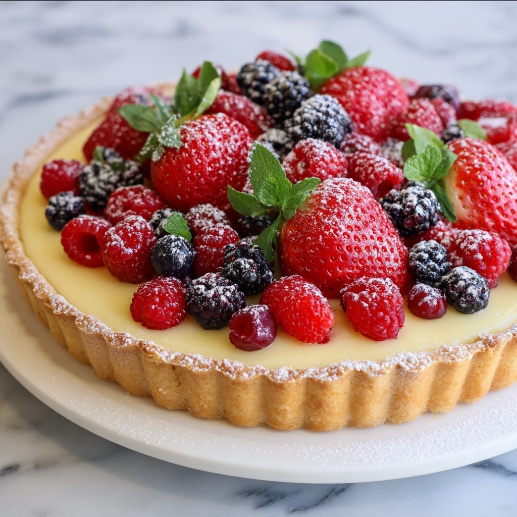 French Lemon Cream Tart Recipe - Recipe Image