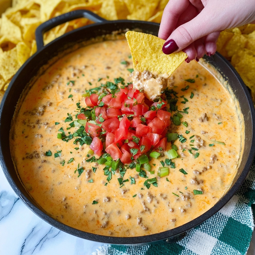 Rotel Dip with Ground Beef and Velveeta Recipe - Recipe Image