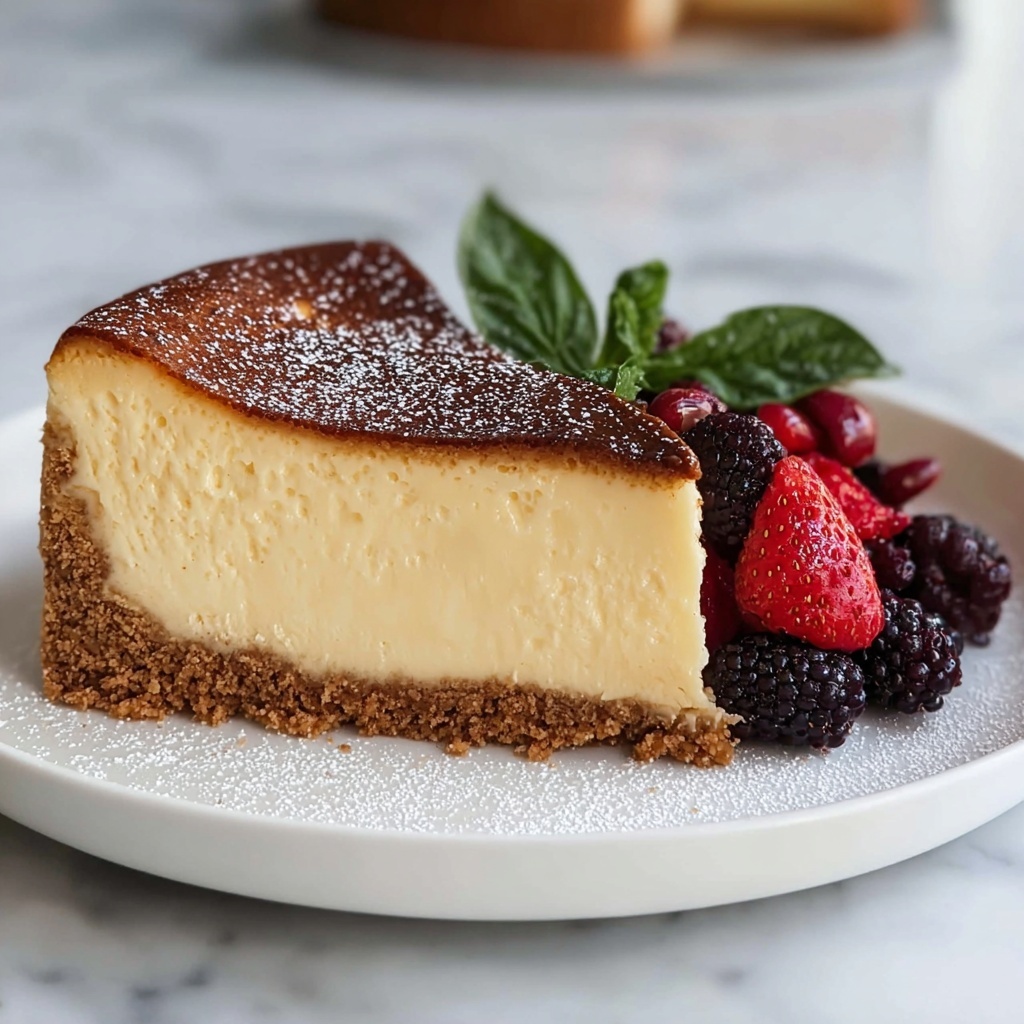 Creamy Burnt Basque Cheesecake Recipe - Recipe Image
