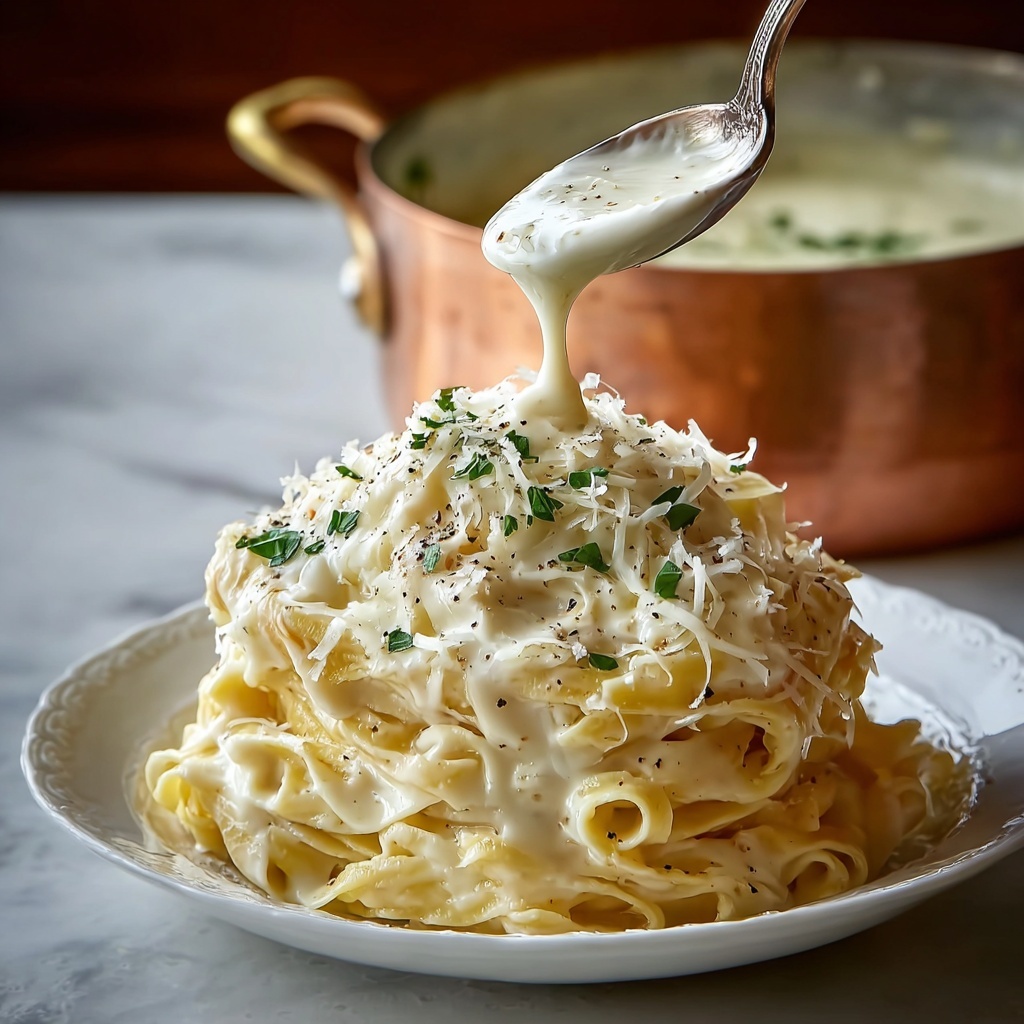Rich and Creamy Homemade Alfredo Sauce Recipe - Recipe Image