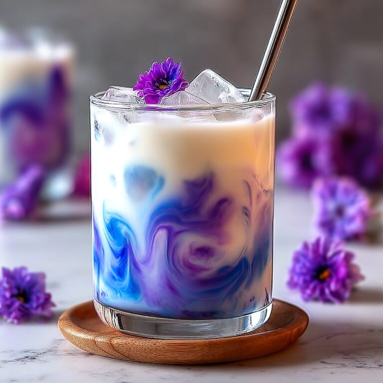 Iced Butterfly Pea Flower Tea Latte Recipe