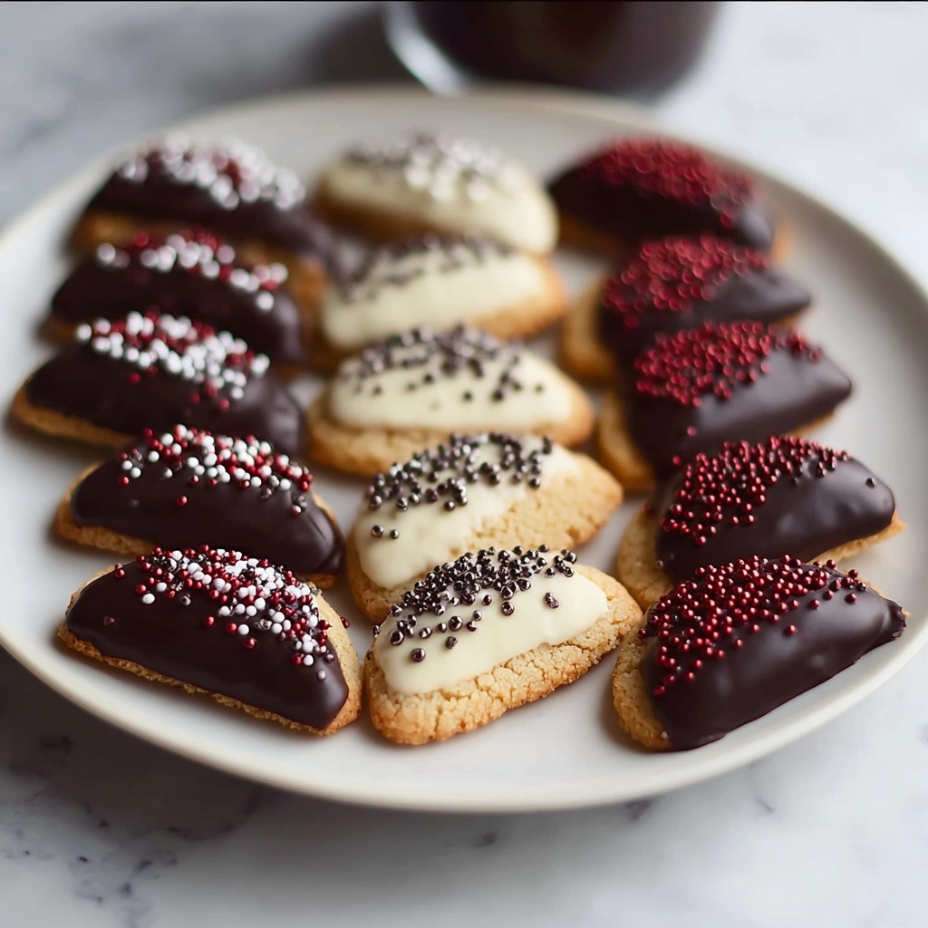 Chocolate Dipped Shortbread Cookies Recipe - Recipe Image